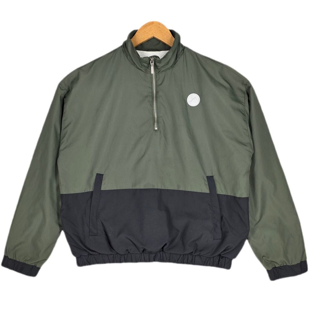 ZYIA ACTIVE QUARTER‑ZIP JACKET – WOMEN’S SMALL – GREEN/BLACK – LIGHTWEIGHT